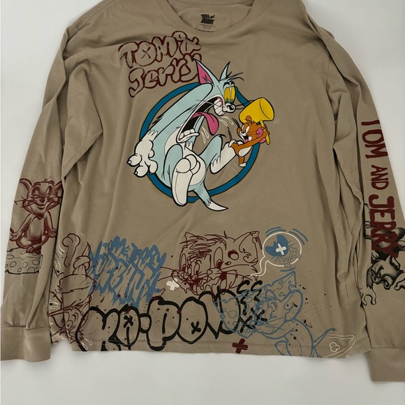 Tom and Jerry Graphic Long Sleeve Shirt 3xl - Picture 1 of 7